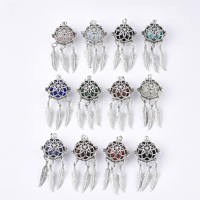 Alloy Cage Big Pendants G-S246-16-1