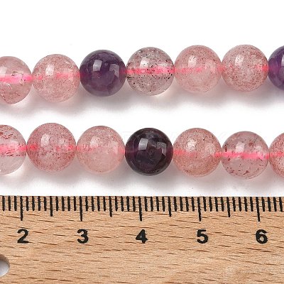 Natural Auralite Beads Strands G-Z139-A01-8mm-1