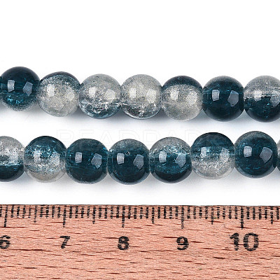 Transparent Crackle Glass Bead Strands GLAA-T025-8mm-02D-1