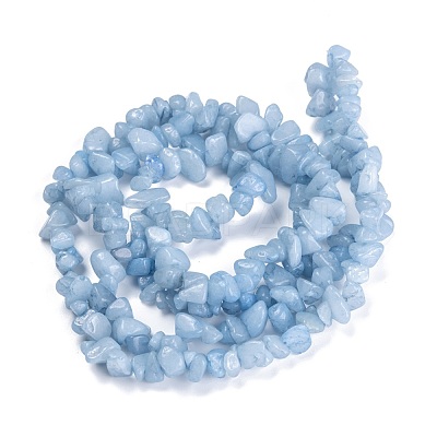 Dyed Natural Aquamarine Beads Strands G-G011-12-1
