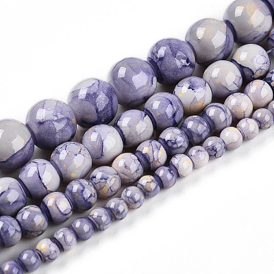 Baking Paint Glass Beads X1-DGLA-N003-8mm-C08-1