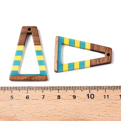 Epoxy Resin & Walnut Wood Pendants RESI-N039-121J-1