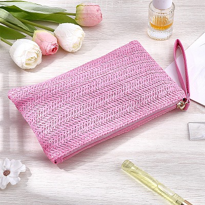 Woven Straw Wristlets Bags ABAG-WH20005-69D-1