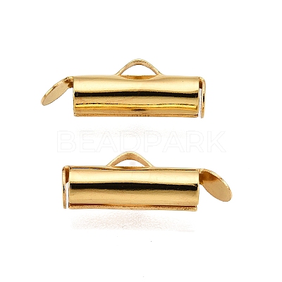 Iron Slide On End Clasp Tubes IFIN-R212-1.3cm-G-1