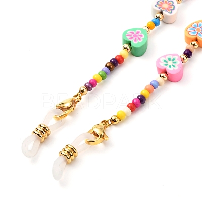 Glass Seed Beads Eyeglasses Chains AJEW-EH00383-03-1