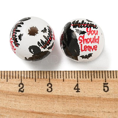 Halloween Series Wood European Beads WOOD-U002-01E-1