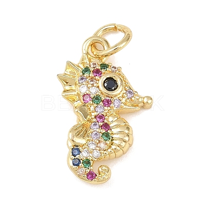 Brass Micro Pave Cubic Zirconia Pendants KK-H525-01D-G-1