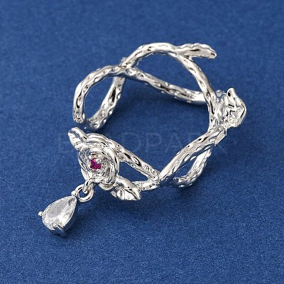 Brass Micro Pave Cubic Zirconia Findings KK-D378-20P-1