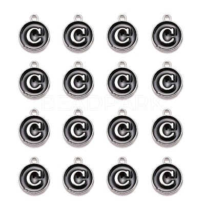 Platinum Plated Alloy Charms ENAM-S118-02C-P-1