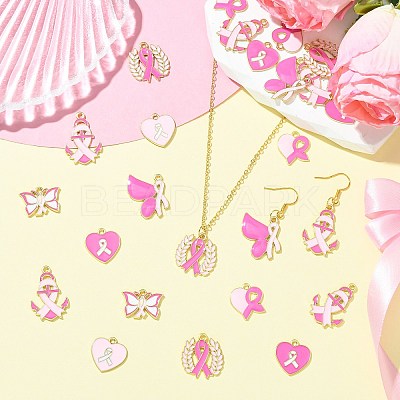 70Pcs 7 Styles Alloy Enamel Pendants FIND-CJ0007-41-1