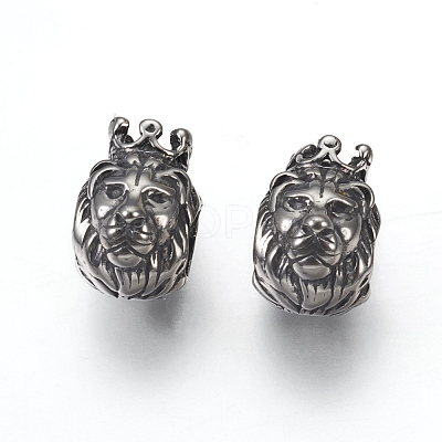 316 Surgical Stainless Steel European Beads STAS-E446-12AS-1