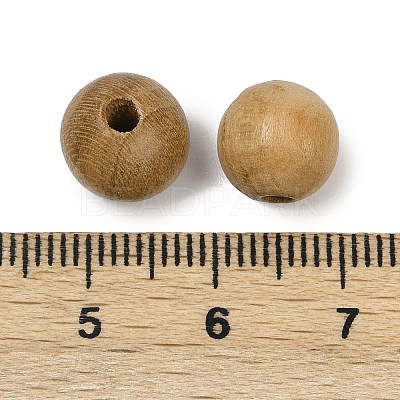 Natural Wood Beads WOOD-C019-10mm-01-1