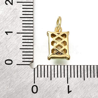 Brass Glass Charms KK-V011-36G-A-1