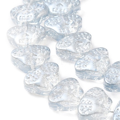 Transparent Electroplate Glass Beads Strands EGLA-F158-PL03-A-1