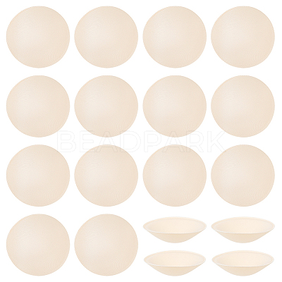 9 Pairs Polyester Round Bra Pads Inserts FIND-BC0019-24A-1