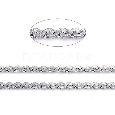 Tarnish Resistant 304 Stainless Steel Serpentine Chains CHS-F011-12A-P-1