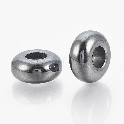 Synthetic Non-magnetic Hematite European Beads X-G-T094-11J-1