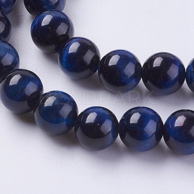 Natural Tiger Eye Beads Strands G-G544-8mm-04-1