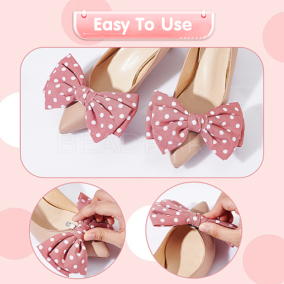 4Pcs 2 Styles Polyester Shoe Charms AJEW-PH0012-17-1