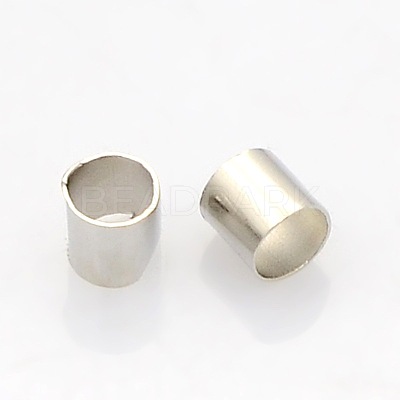 Brass Crimp Beads KK-L017-P-1