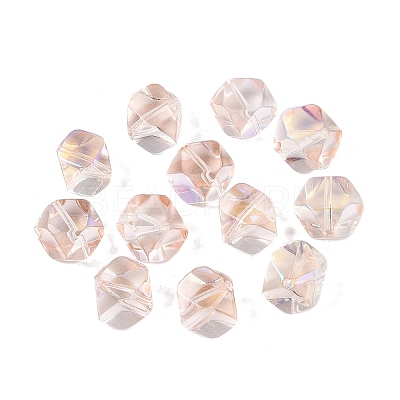 Electroplate Transparent Glass Beads EGLA-Q140-01-A05-1
