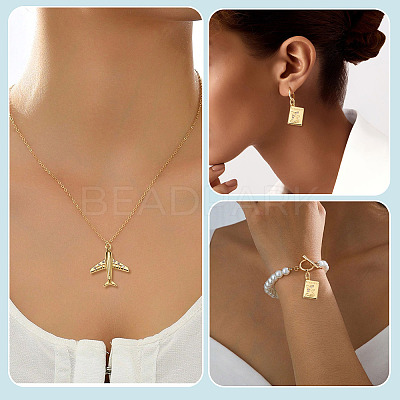 2Pcs 2 Styles Brass Micro Pave Clear Cubic Zirconia Pendants KK-TADJ0001-01-1