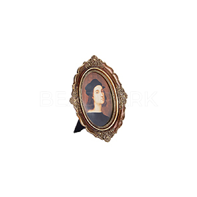 Resin with Glass Photo Frame Stand AJEW-WH0314-485-1