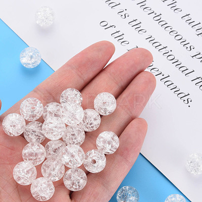 Transparent Crackle Acrylic Beads MACR-S373-66A-N12-1