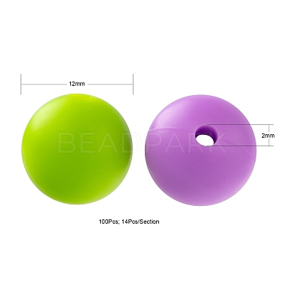 7 Colors Food Grade Eco-Friendly Silicone Beads SIL-LS0001-02A-1