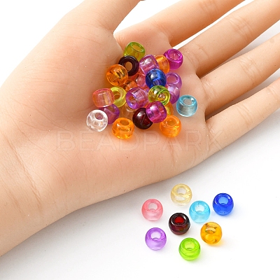 Transparent Acrylic European Beads MACR-YW0002-17-1