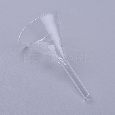 Transparent Glass Funnel Hopper AJEW-WH0104-45B-1