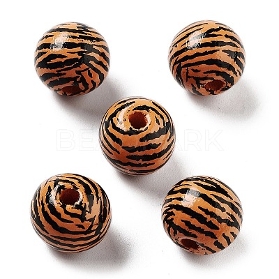 Wood European Beads WOOD-M011-03D-1