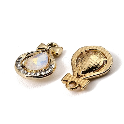 UV Plating Alloy Glass Pendants FIND-K032-27G-1