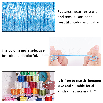 Nylon Satin Rattail Cord NWIR-PH0001-41-WH-1
