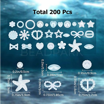 2 Bags Plastic Cabochons OHAR-GF0001-23-1