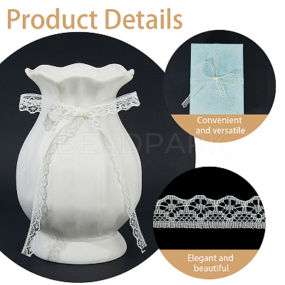 1 Roll Polyester Flower Lace Ribbon OCOR-CY0002-90-1