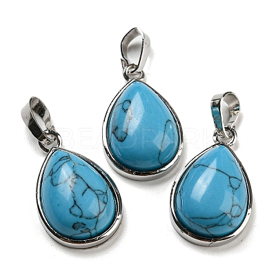 Natural & Synthetic Mixed Gemstone Pendants G-I358-B-1