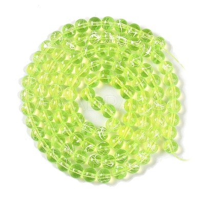 Drawbench Transparent Glass Beads Strands GLAD-Q012-8mm-07-1