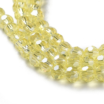 Electroplate Glass Bead Strands LS-EGLA-R015-4mm-26-1