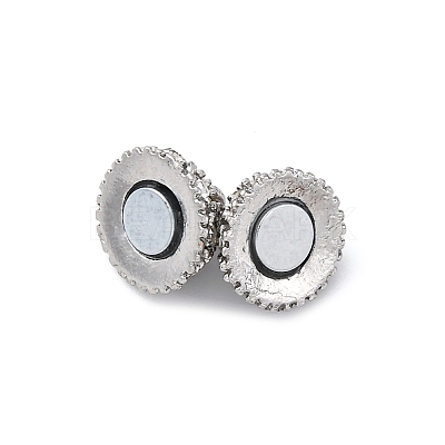 Rack Plating Alloy Magnetic Clasps with Loops PALLOY-F256-01A-P-1