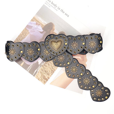 Vintage Alloy with Imitation Leather Chain Belts FS-WG26C2E-02-1