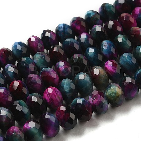 Natural Rainbow Tiger Eye Beads Strands G-NH0002-D01-04-1