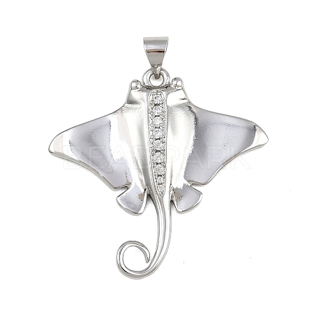Brass Micro Pave Cubic Zirconia Pendants KK-A269-06P-1