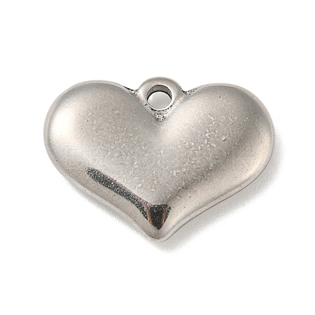 304 Stainless Steel Stamping Blank Tag Heart Pendants STAS-G218-08P-04-1