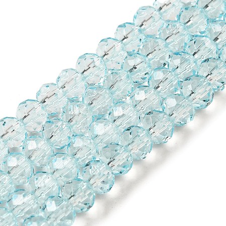 Transparent Baking Paint Glass Beads Strands DGLA-A034-T6mm-D06-1