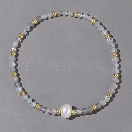 Natural Green Onyx Agate Beaded Stretch Bracelets for Women BG9690-2-1
