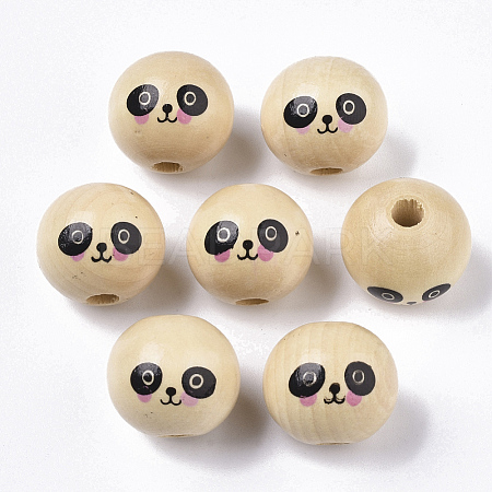 Natural Wood European Beads X1-WOOD-S055-16B-1