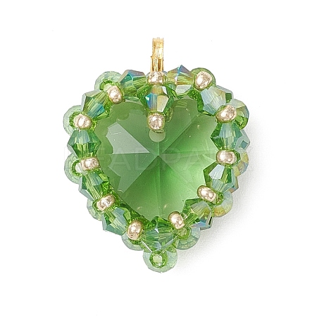 Brass Glass Pendants PALLOY-MZ00981-02-1