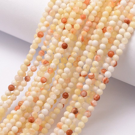 Natural Honey Jade Beads Strands G-K146-56-3mm-1
