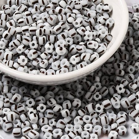 6/0 Opaque Colours Seep Glass Seed Beads SEED-F003-04A-12-1